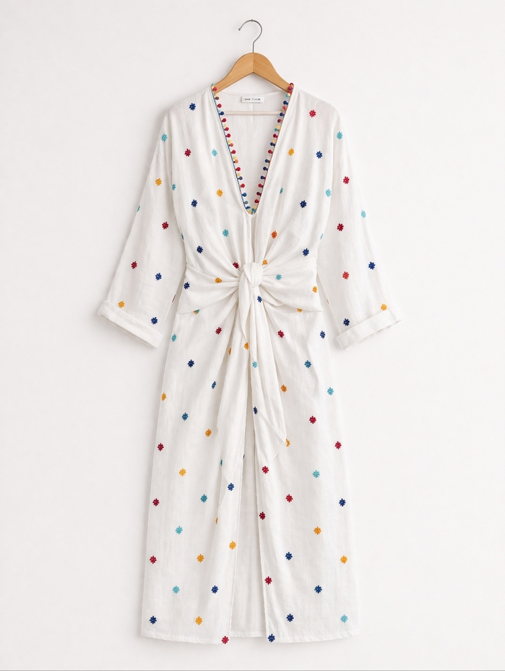 Zara White Dress Embroidered - Picture 3 of 8